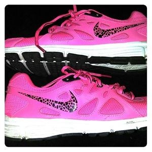 Pink Nike shoes